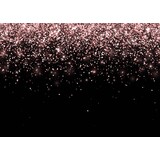 Tischset Vinyl | Glitzer Schwarz / Rose