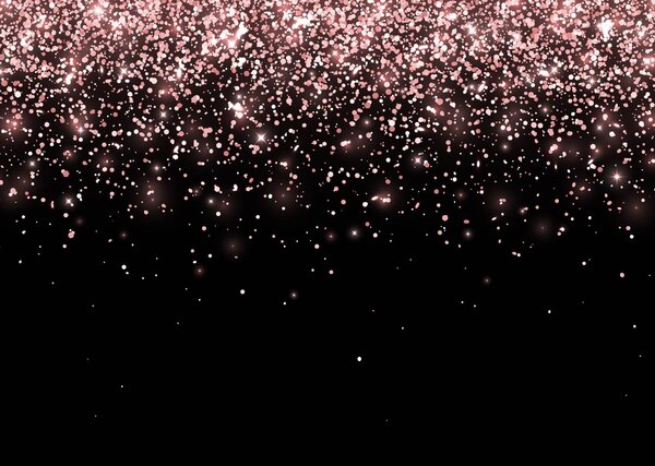floorevents.com Placemat vinyl | Glitter Zwart / Rose