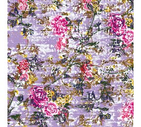 Vloerkleed vinyl | Vintage bloemen paars Vloerkleed vinyl | Vintage bloemen paars