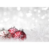 Weihnachts-Tischset Vinyl | Weihnachtskugeln Schnee Weihnachts-Tischset Vinyl | Weihnachtskugeln Schnee