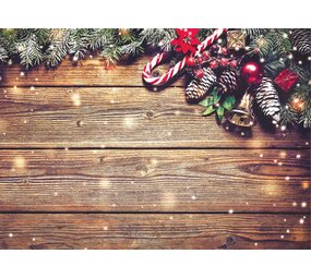 Kerst Placemat vinyl | Oud hout