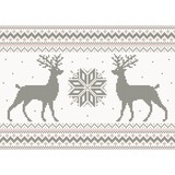 Kerst Placemat vinyl | Rendier roze / grijs Kerst Placemat vinyl | Rendier roze / grijs