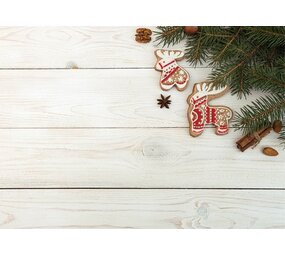 vloerkledenopvinyl.nl Kerst Placemat vinyl | Timber wit Denetak