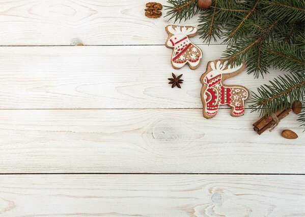 floorevents.com Weihnachts-Tischset Vinyl | Timber weiß Denetak