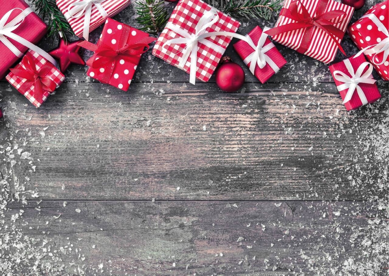 Weihnachts-Tischset Vinyl | Verwittertes Holz