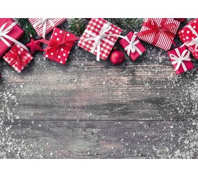 Kerst Placemat vinyl | Vergrijsd hout