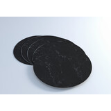 floorevents.com Vinyl Onderzetters | set van 6 stuks | Dark marmer