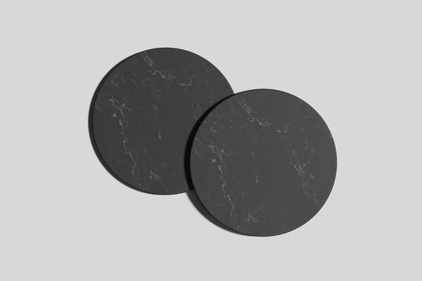 vloerkledenopvinyl.nl Vinyl Untersetzer | Dark marmer