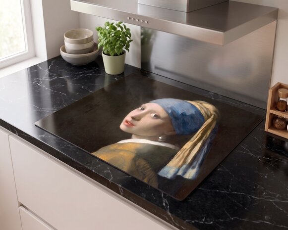 floorevents.com Inductie beschermer Het meisje met de parel - Duurzame kookplaat beschermer
