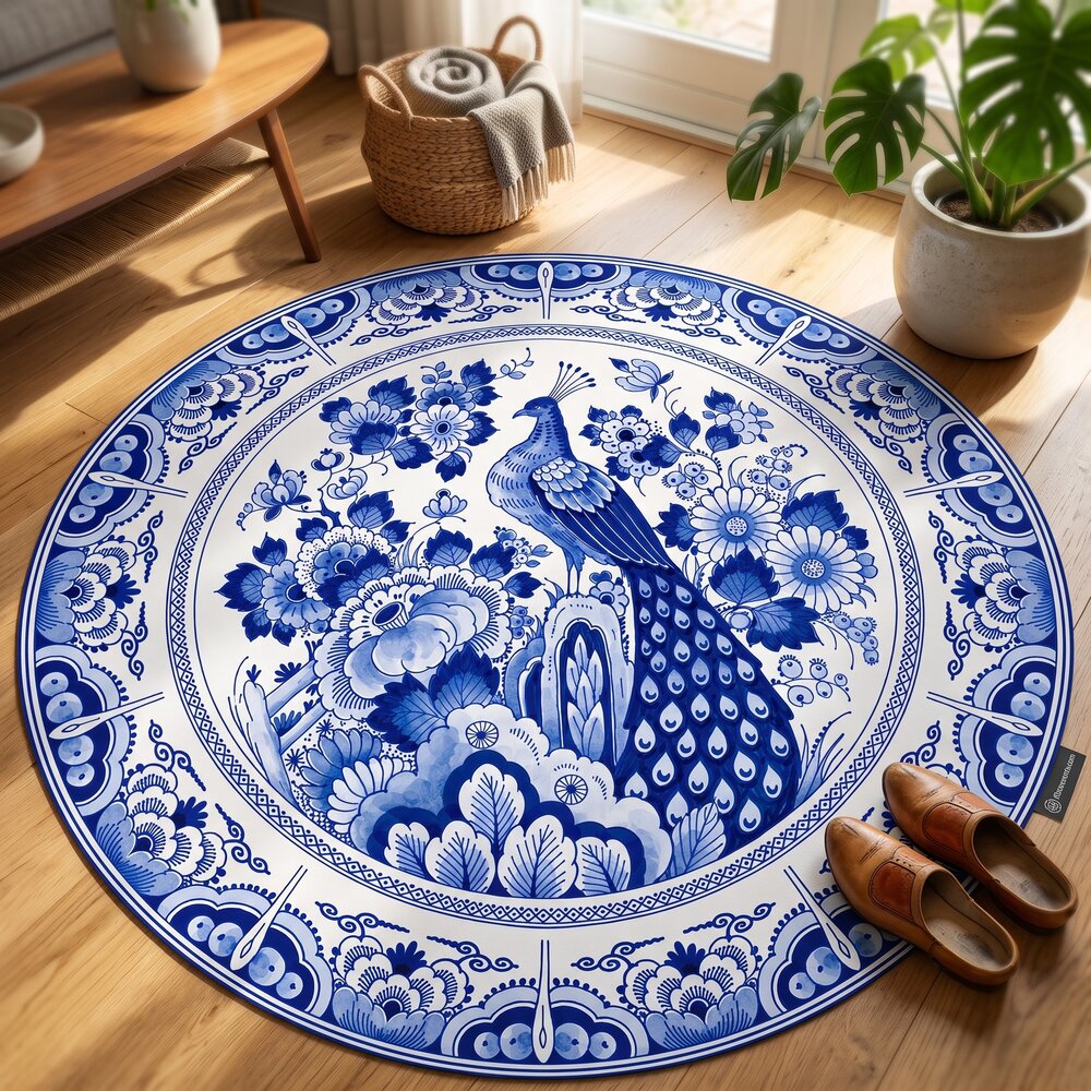 floorevents.com Round vinyl rug | Hollands Bordje