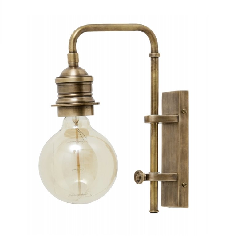 Nordal Nordal - Wall lamp for deco bulb, brass, small - Lamp muur deco - Messing - S