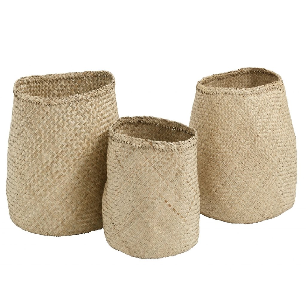 Nordal Nordal - Natural basket, s/3 - Manden, set van 3 stuks - Naturel
