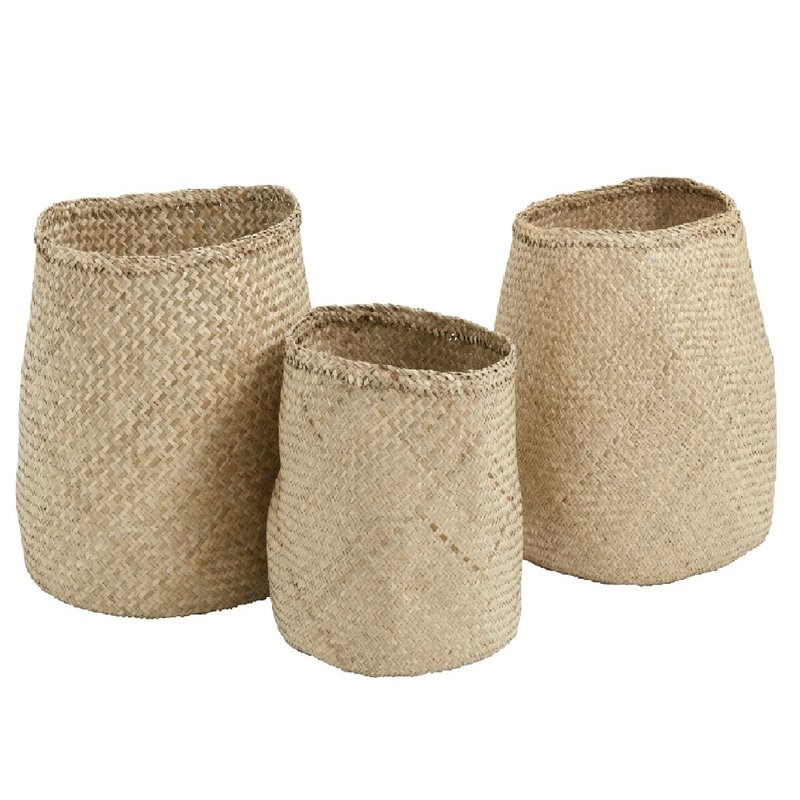 Nordal Nordal - Natural basket, s/3 - Manden, set van 3 stuks - Naturel