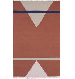 Nordal Vloerkleed Sharp terracotta/roze/beige 160 x 240