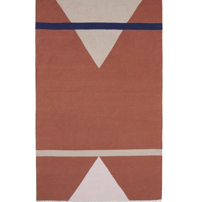 Nordal Vloerkleed Sharp terracotta/roze/beige 160 x 240