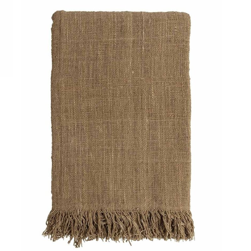 Original Home Original Home - Throw Handwoven - Light Brown plaid