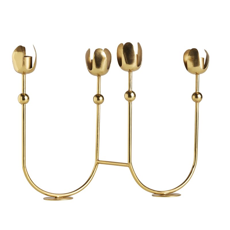 Nordal Kandelaar Tulip goud