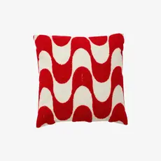 Nordal Sierkussen Coxa ivoor/rood 48 x 48