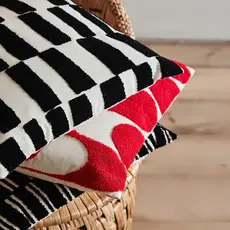 Nordal Sierkussen Coxa ivoor/rood 48 x 48