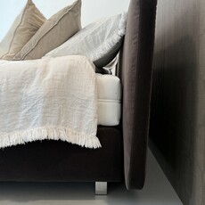 Maurits Boxspring Boogie  stof donker bruin "Etalage model"