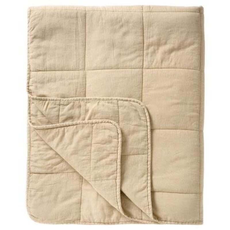 IB Laursen Plaid vintage bedspread, double fog, 240x240cm