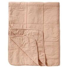 IB Laursen Plaid vintage bedspread, burned rose, 240x240cm