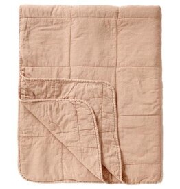 IB Laursen Plaid vintage bedspread, burned rose, 240x240cm