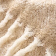 IB Laursen Plaid sand melange met franjes