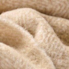 IB Laursen Plaid sand melange met franjes