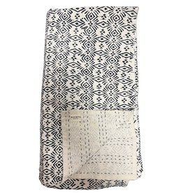 Maurits Plaid Pedda zwart/wit 230 x 260