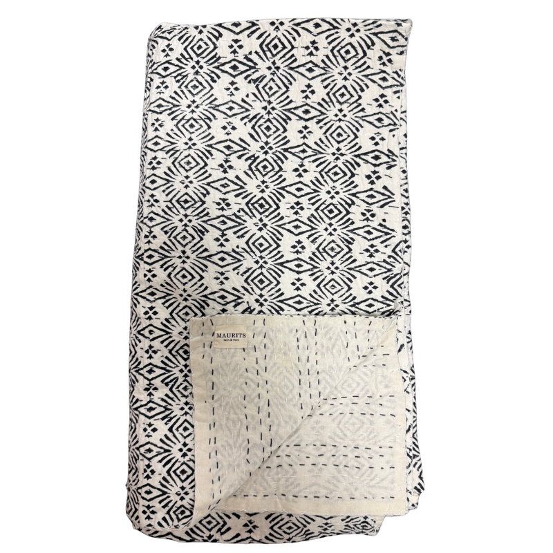 Maurits Plaid Pedda zwart/wit 230 x 260