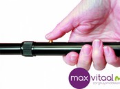 Vaste wandelstok, anatomisch handvat - zwart -