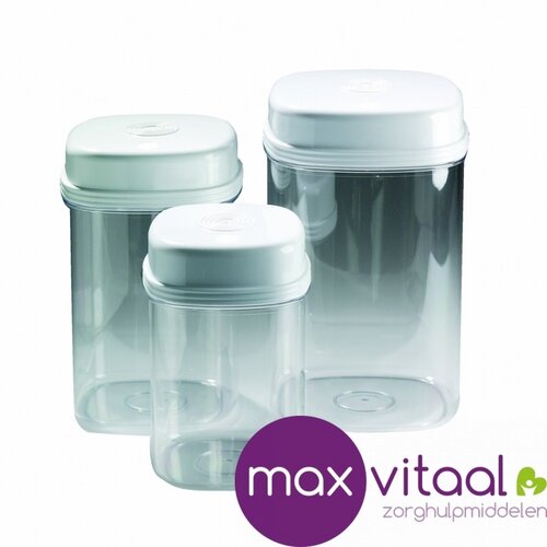 Voorraadbus eenhandig te openen