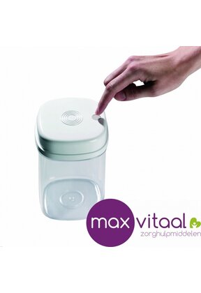 Voorraadbus eenhandig te openen