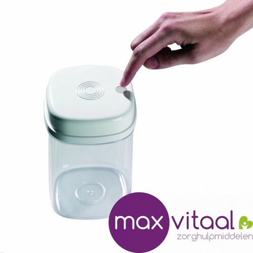 Voorraadbus eenhandig te openen