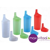 Drinkbekerset met 2 lange tuitdeksels -