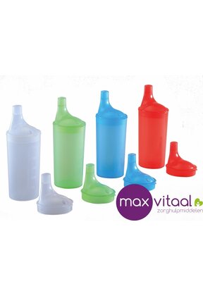 Drinkbekerset met 2 lange tuitdeksels -
