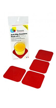 Anti-slip onderzetters 9x9cm (4 stuks)