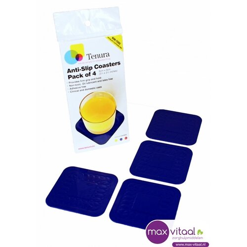 Anti-slip onderzetters 9x9cm (4 stuks)
