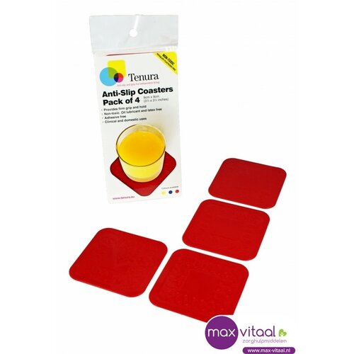 Anti-slip onderzetters 9x9cm (4 stuks)