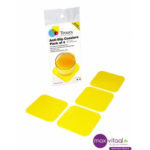 Anti-slip onderzetters 9x9cm (4 stuks)