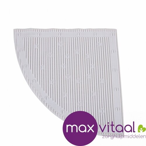 Douchemat anti-slip kwartrond - wit