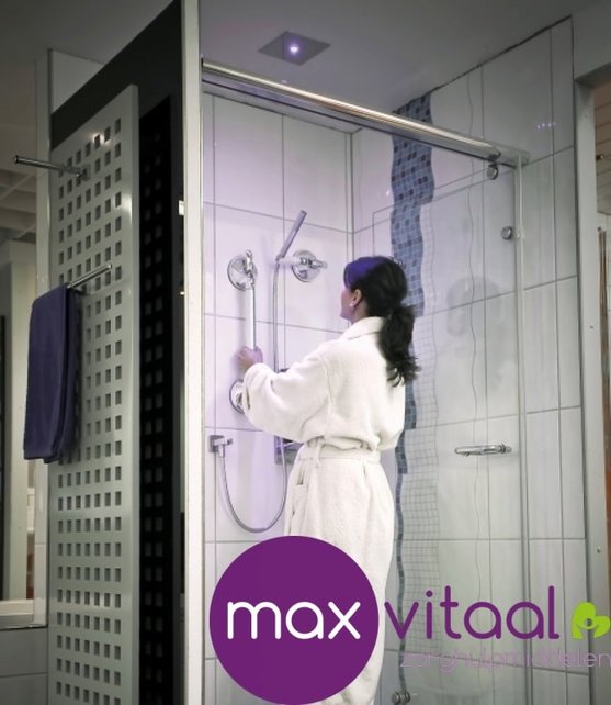 Mobiele wandbeugel chroomlook - Mobiele wandbeugel chroomlook -