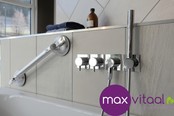 Mobiele wandbeugel chroomlook - Mobiele wandbeugel chroomlook -