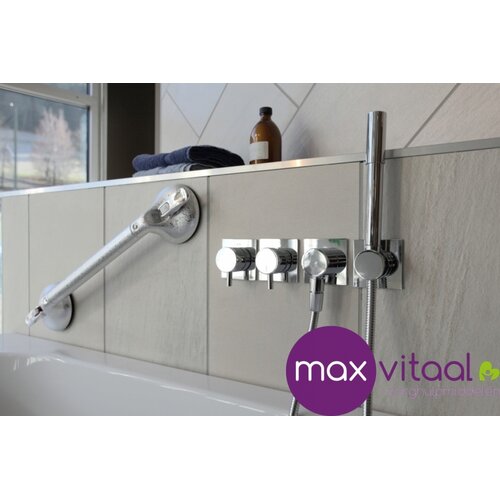 Mobiele wandbeugel chroomlook - Mobiele wandbeugel chroomlook -