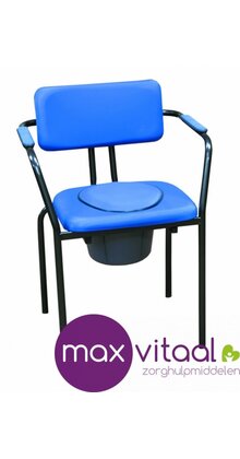Toiletstoel Club blauw vast