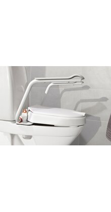 Etac Hi-Loo toiletverhoger vast met armleuning