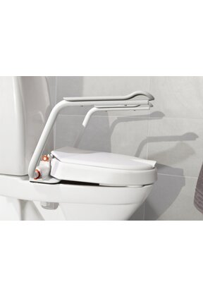 Etac Hi-Loo toiletverhoger vast met armleuning