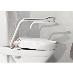 Etac Hi-Loo toiletverhoger vast met armleuning