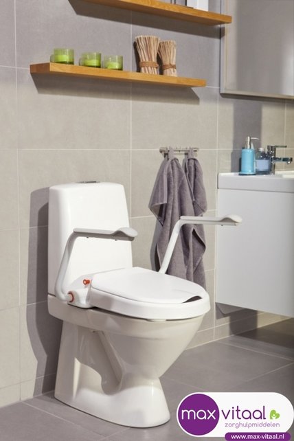 Etac Hi-Loo toiletverhoger vast met armleuning Etac Hi-Loo toiletverhoger vast met armleuning